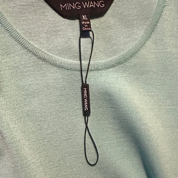 Ming Wang Teal Sleeveless Top and Pants Two-Piece Set - Picture 2 of 2